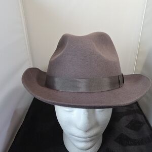 Christys London 100% Wool Felt Fedora Hat Gray Size 7½ US / 7⅝ UK  Hand Made NWT